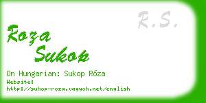 roza sukop business card